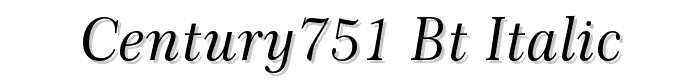 Century751 BT Italic font